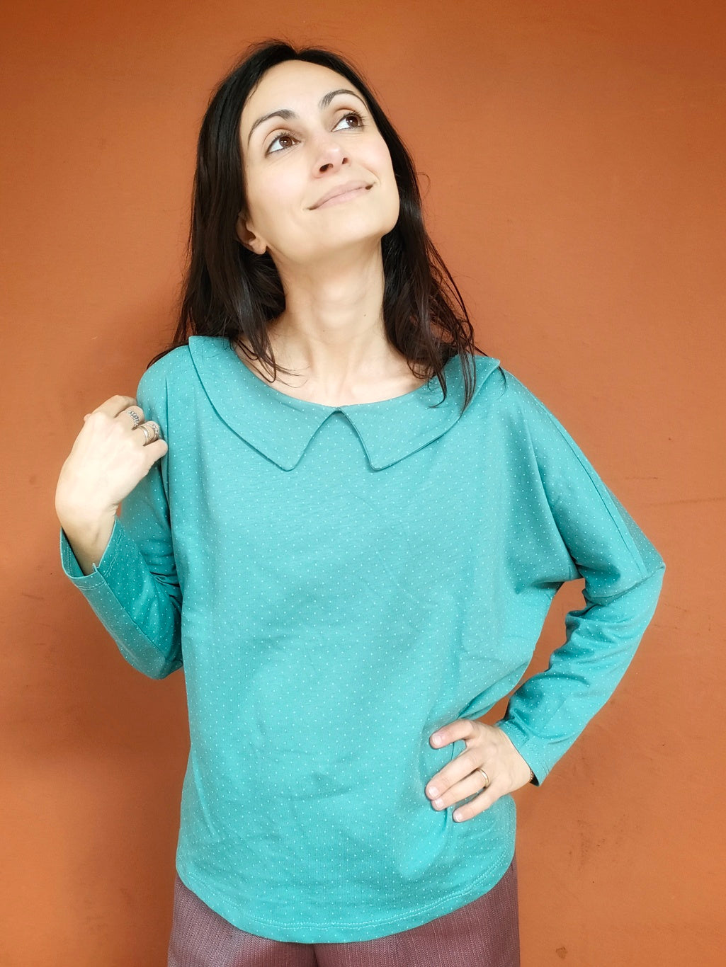 Maglia Candy pois verde pastello