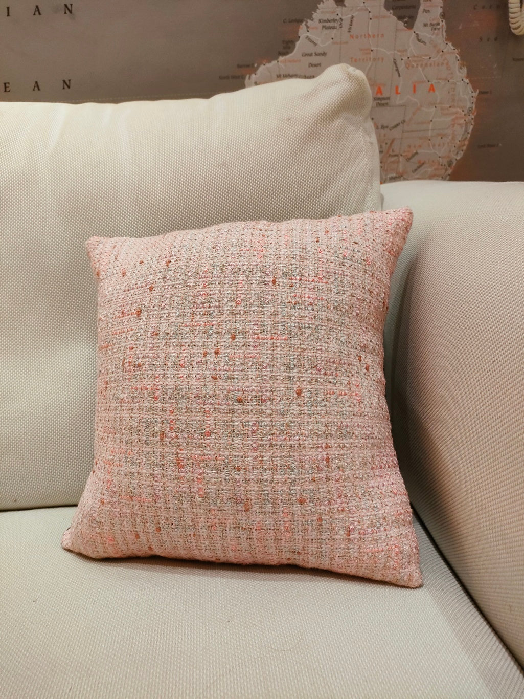Cuscino quadrato chanel rosa