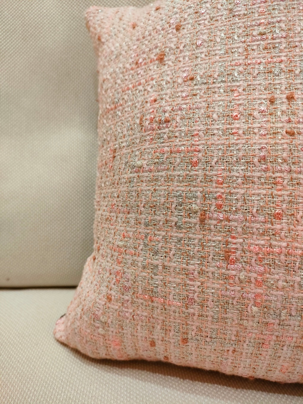 Cuscino quadrato chanel rosa
