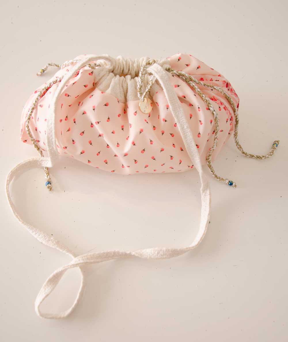 Borsa pasticcino jacquard bianco