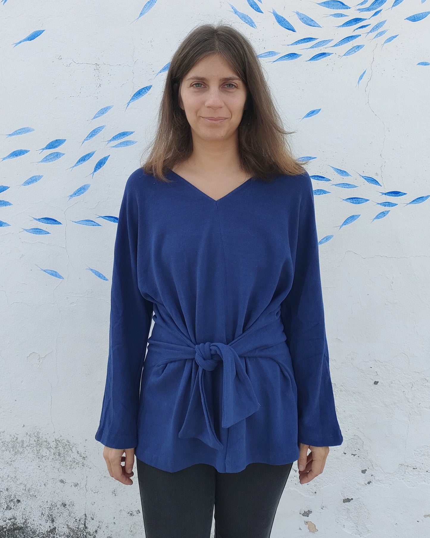 Maglia Multi azzurra caldo cotone