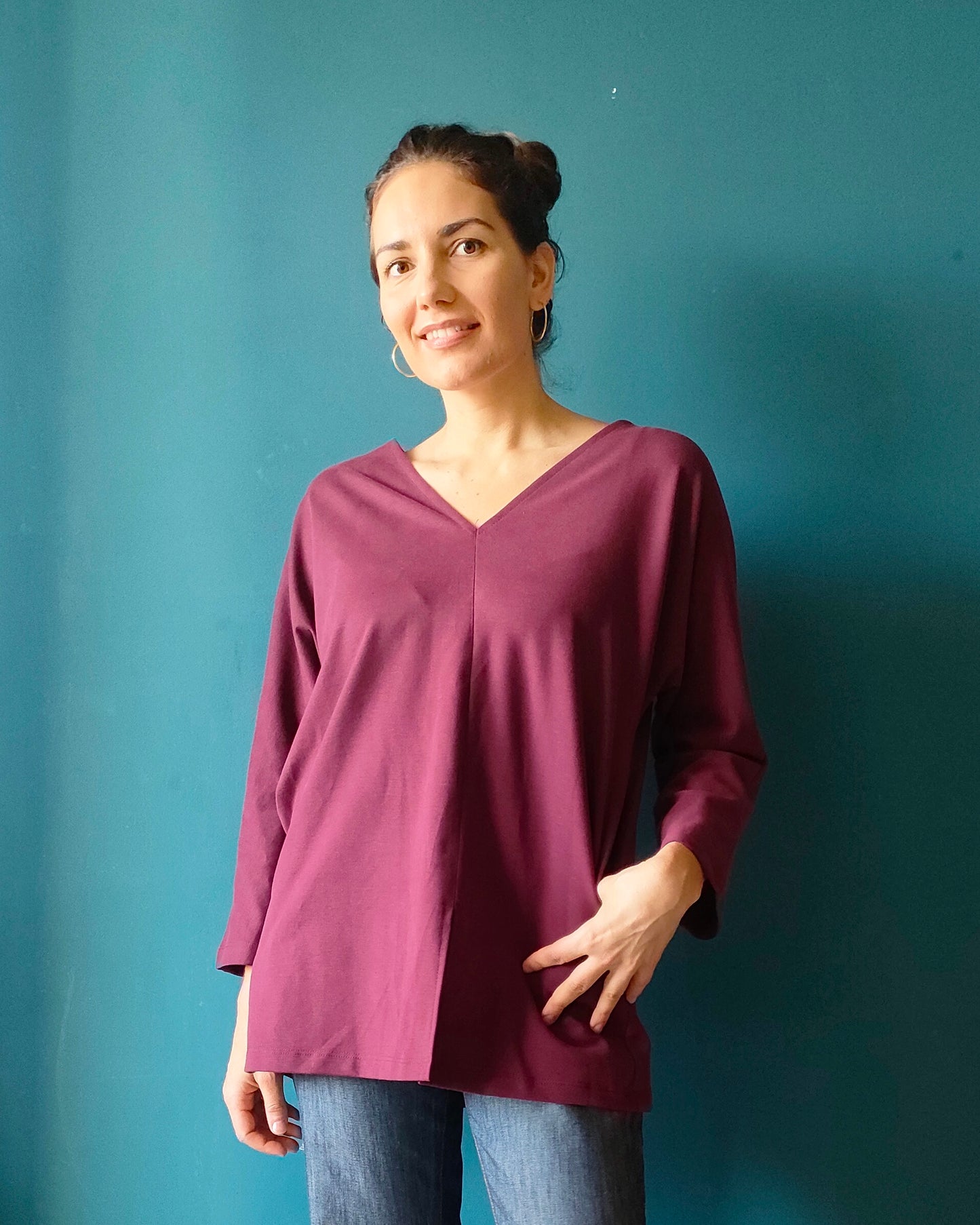 Maglia Multi punto milano bordeaux
