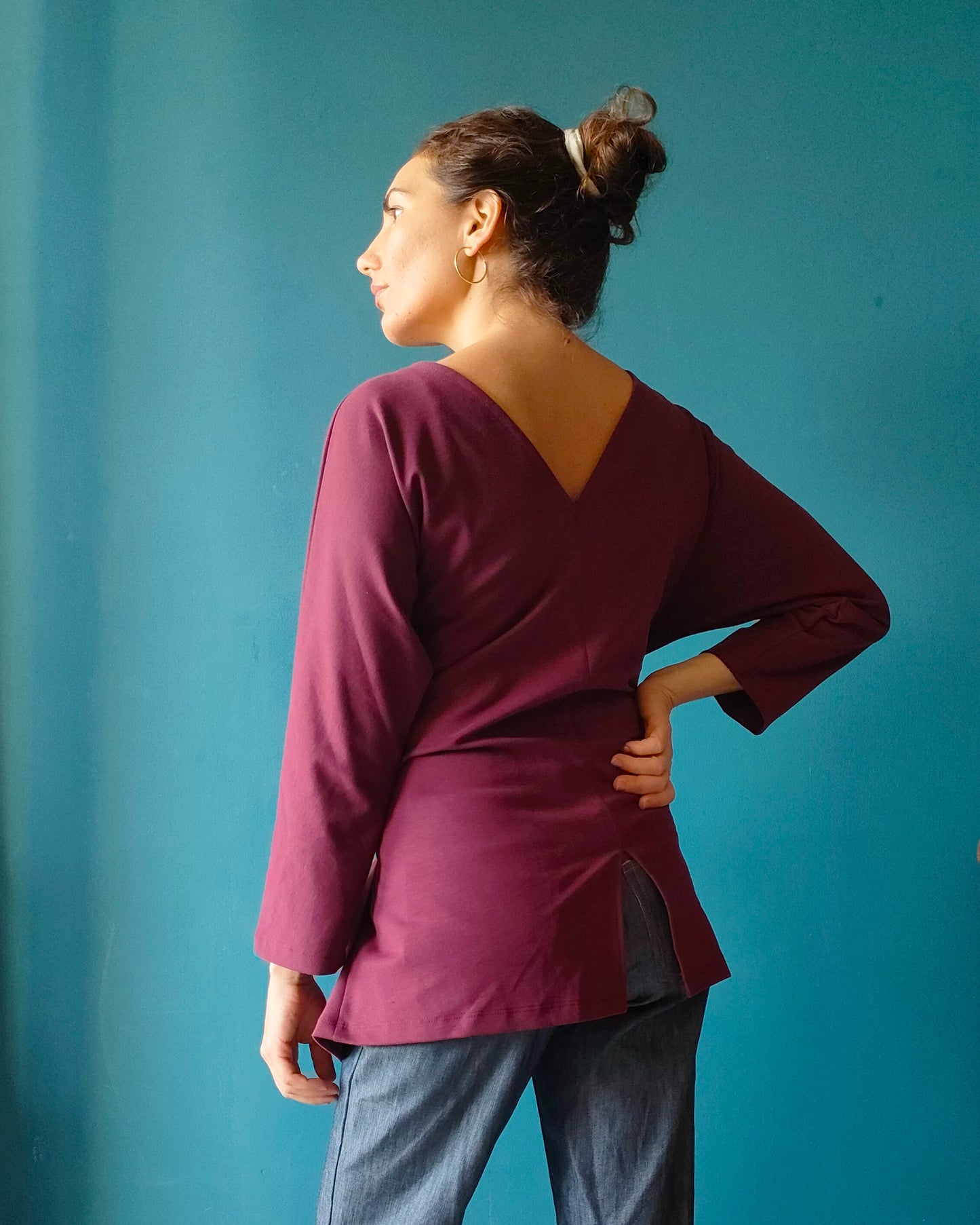 Maglia Multi punto milano bordeaux
