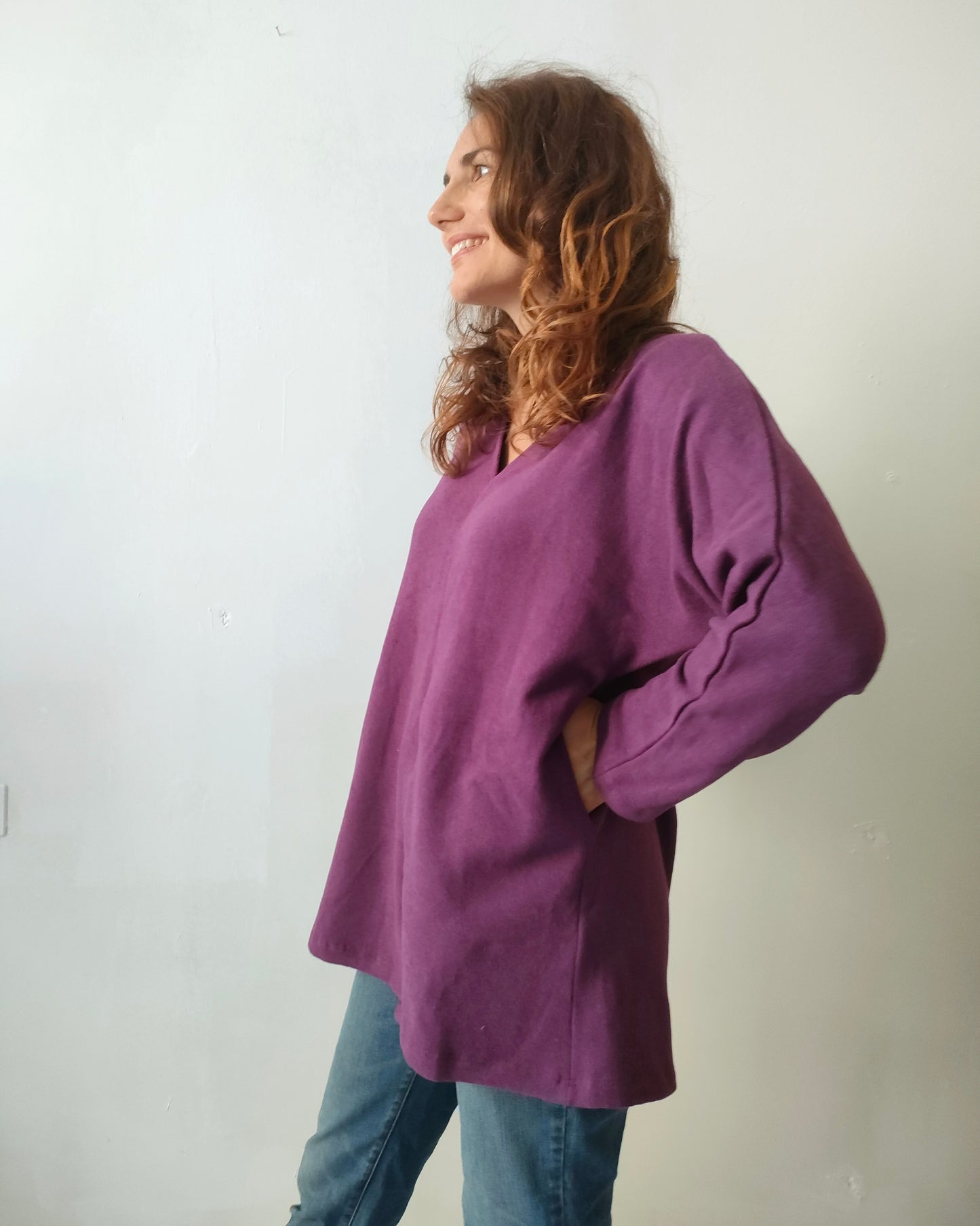 Maglia Multi viola caldo cotone