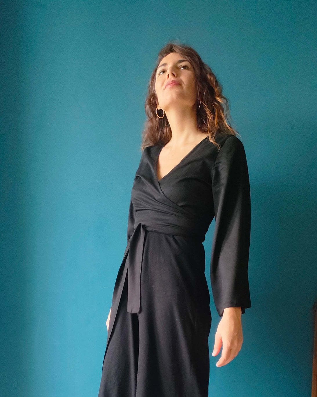 Blusa Kim nera viscosa