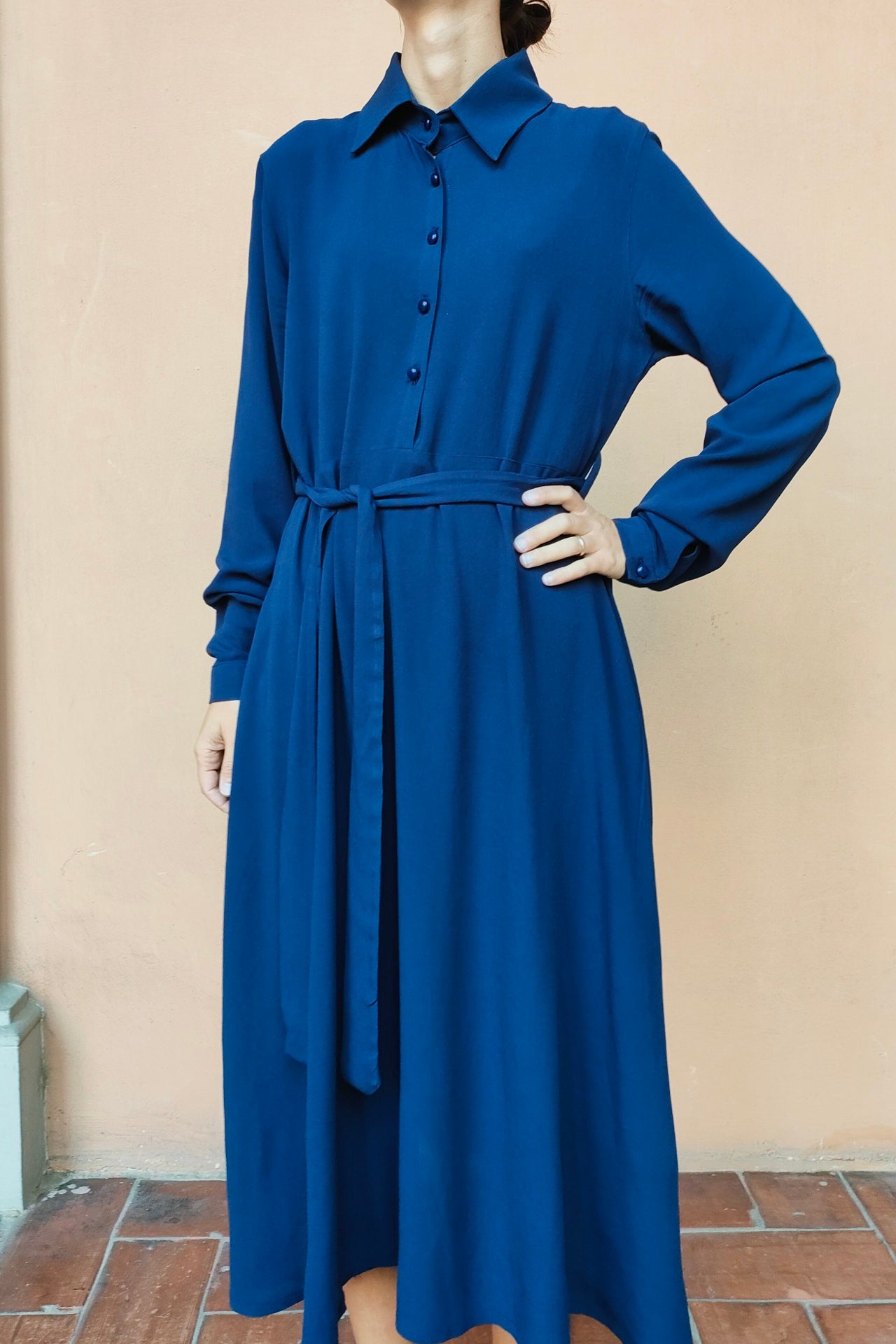 Chemisier Sonia viscosa blu