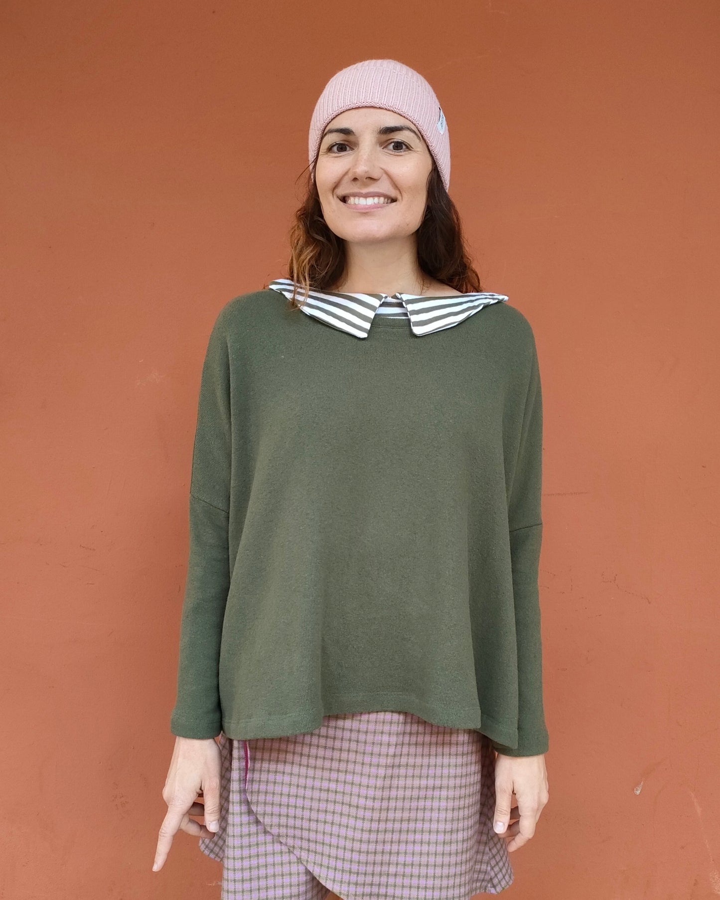 Ayaka verde oliva caldo cotone
