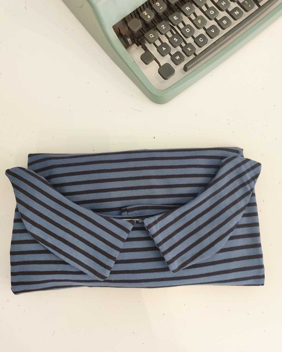 Maglia Candy a righe nere e azzurre