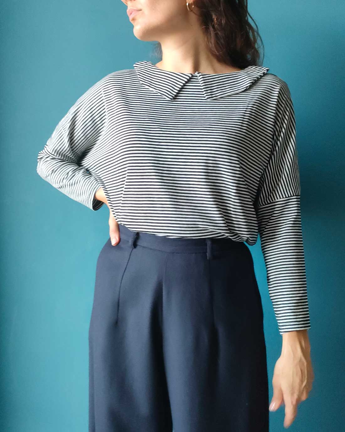 Maglia Candy righine bianche e nere