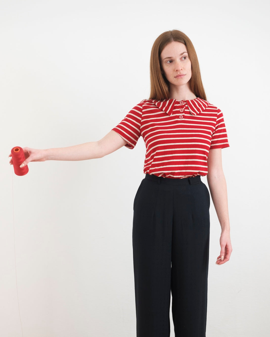 Rainbow _ Polo con colletto righe rosse