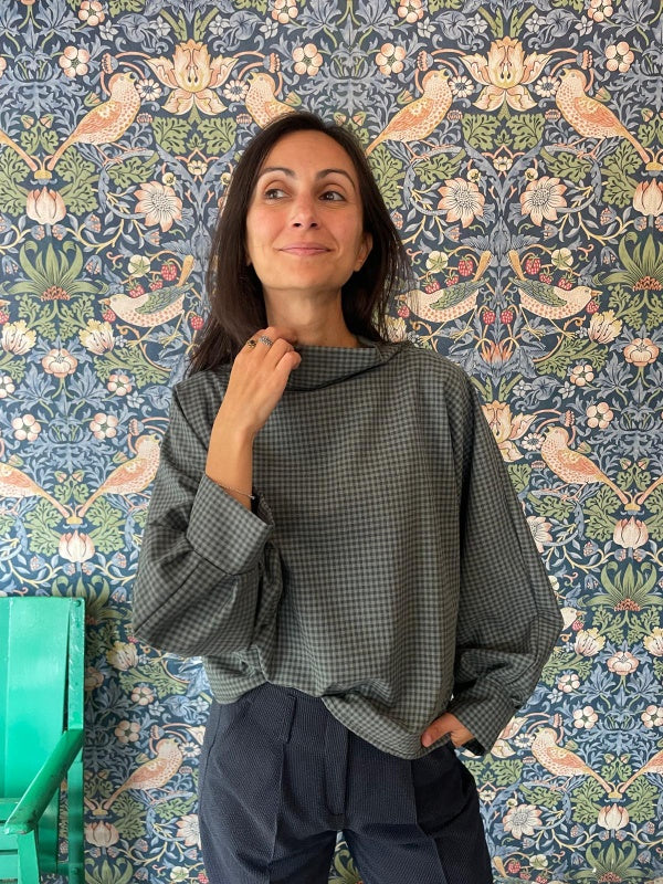 Juliet cotone scacchi verdi e neri