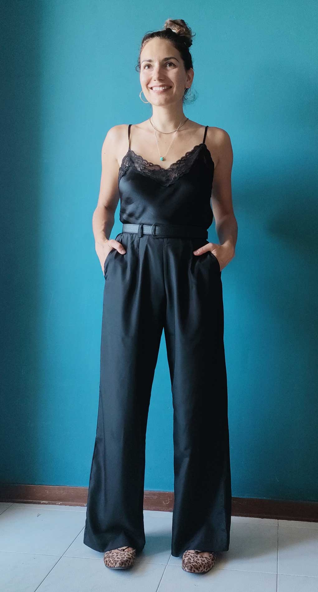 Pantalone Sayuri seta nero